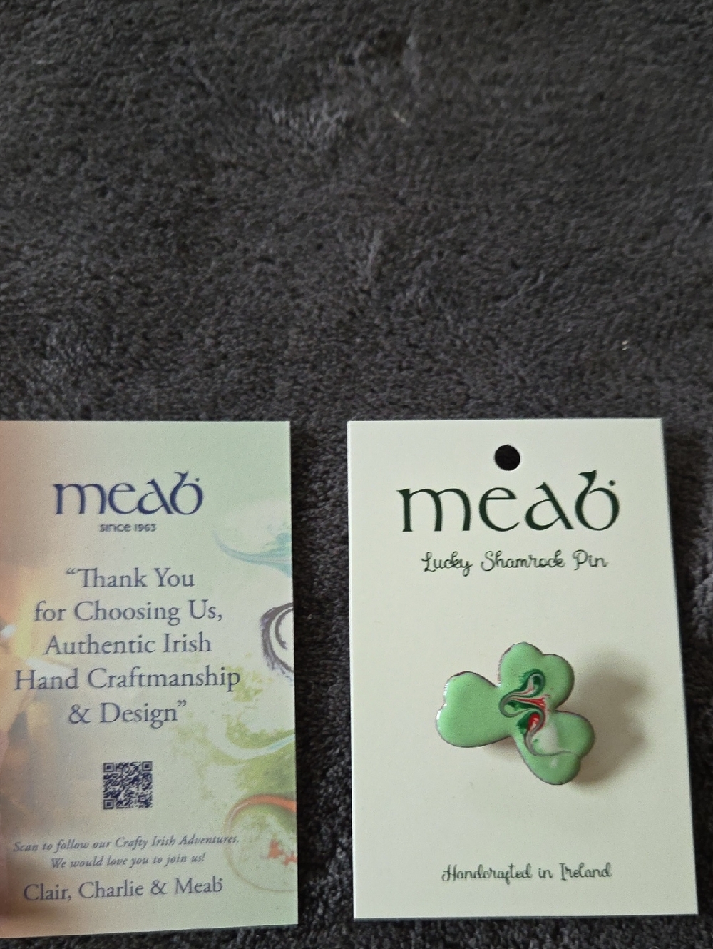 Mead Lucky Shamrock Pin - Green Enamel Clover